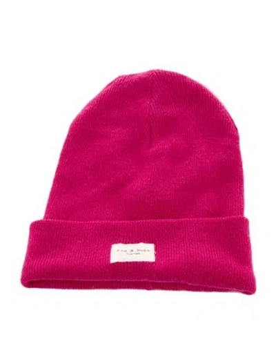 Pre-owned Rag & Bone Wool-blend Knit Hat W/tags In Pink