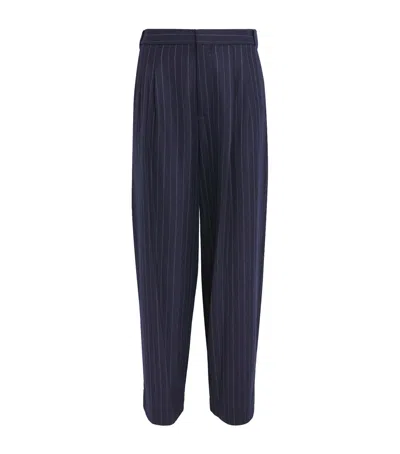 Rag & Bone Wool-blend Lawrence Trousers In Navy