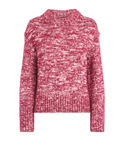 Rag & Bone Marlee Crewneck Wool-blend Sweater In Red