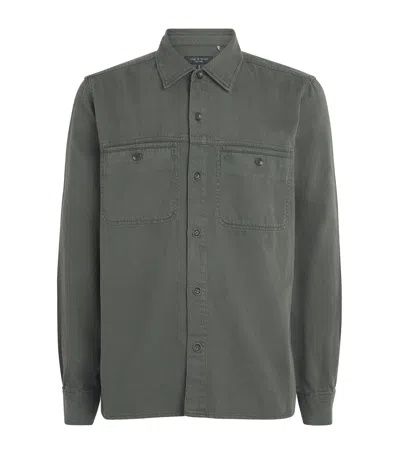 Rag & Bone Workwear Denim Shirt In Green