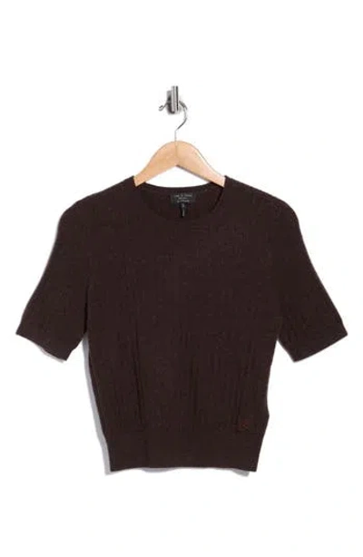 Rag & Bone Wren Cashmere Sweater In Dark Brown