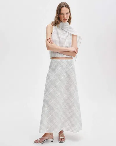 Rag & Bone Wren Plaid Cotton-silk Skirt In Multi