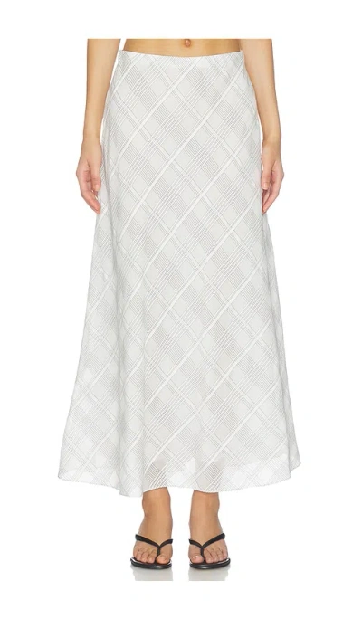 Rag & Bone Wren Plaid Skirt In White