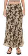 Rag & Bone Wren Skirt Olive In Green