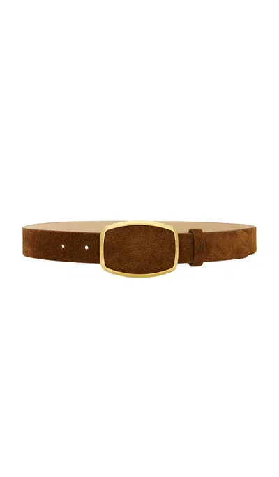 Rag & Bone Wyatt Inlay Belt In Brown Suede