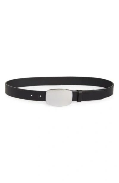 Rag & Bone Wyatt Leather Belt In Black
