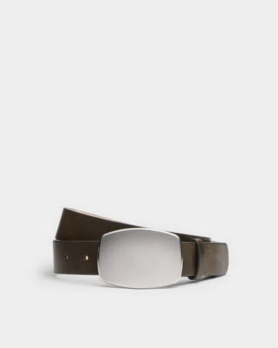 Rag & Bone Wyatt Plaque Leather Belt In Multi