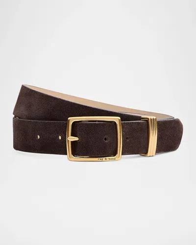 Rag & Bone X Boyfriend 2.0 Cut-to-size Suede Belt In Dccsd