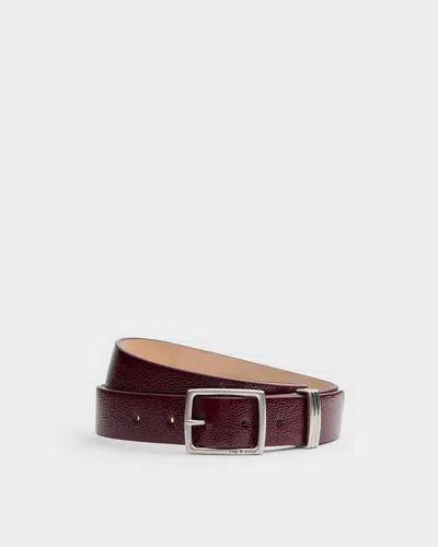 Rag & Bone X Boyfriend 2.0 Leather Belt In Burgundy