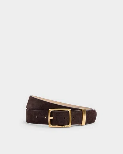 Rag & Bone X Boyfriend 2.0 Suede Belt In Brown