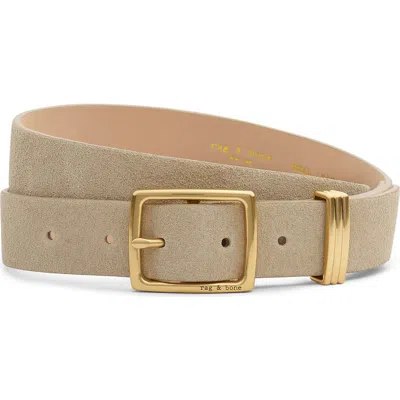 Rag & Bone X Boyfriend 2.0 Suede Belt In Gray