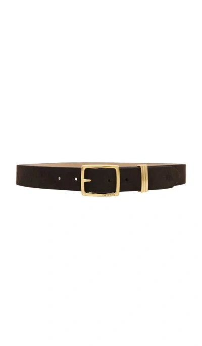 Rag & Bone X Boyfriend Belt 2.0 In Dark Chocolate
