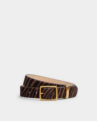 Rag & Bone X Boyfriend Calf Hair Belt In Brown