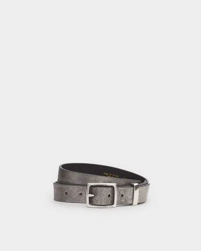 Rag & Bone X Boyfriend Metallic Leather Belt In Brown