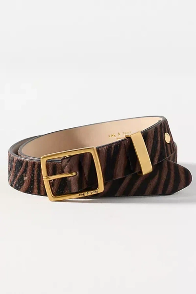 Rag & Bone X Boyfriend Square Buckle Leather Belt In Black