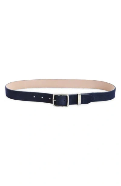 Rag & Bone X Boyfriend Suede Belt In Blue
