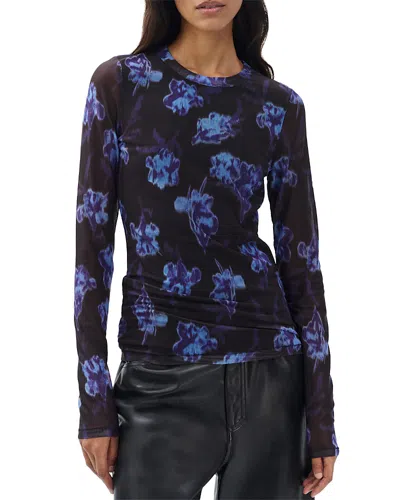 Rag & Bone Yana Printed Mesh Long Sleeve Tee In Multi