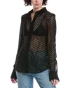 Rag & Bone Yvette Lace Shirt In Black