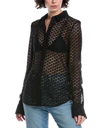 Rag & Bone Yvette Lace Shirt In Black