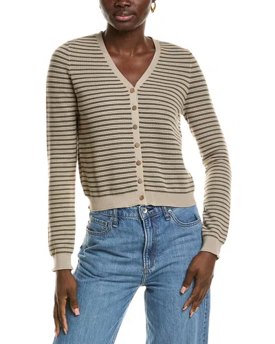 Rag & Bone Zane Stripe Cardigan In Brown