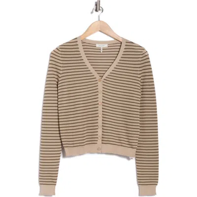 Rag & Bone Zane Stripe Cardigan In Neutral