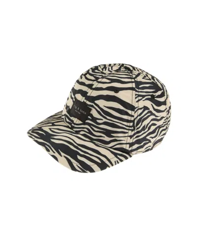 Rag & Bone Zebra-striped Baseball Cap In Neutral