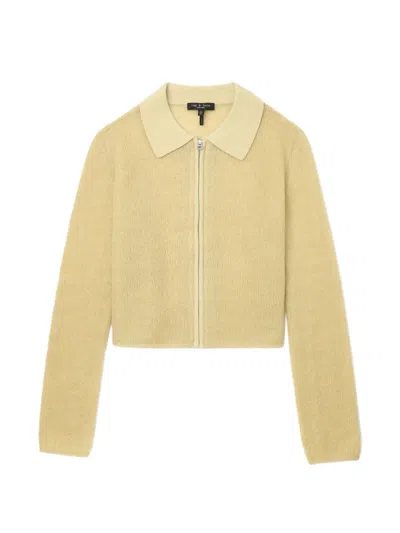 Rag & Bone Zip Collared Knitwear In Neutral