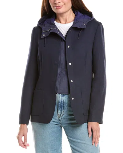 Rag & Bone Zora Combo Wool-blend Blazer In Blue