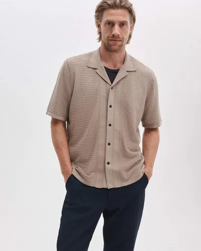 Rag & Bone Zuma Ottoman Camp Shirt In Gray