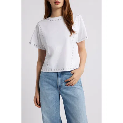 Rag & Bone /jean Kelly Grommet Boxy T-shirt In White