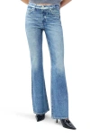 Rag & Bone /jean Miramar Ponte Dahlia Mid Rise Flare Jeans In Blue
