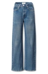 Rag & Bone /jean Miramar Wide Leg Cotton Fleece Sweatpant Jeans In Blue