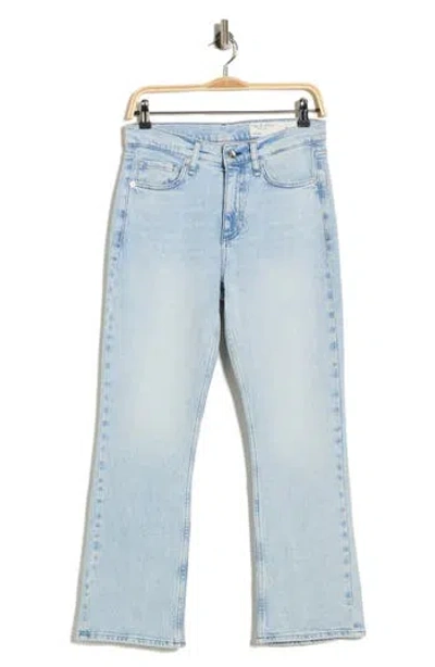 Rag & Bone /jean Piper High Waist Ankle Crop Bootcut Jeans In Blue