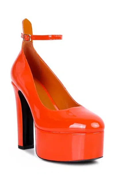 Rag & Co Babe Heaven Platform Pump In Orange