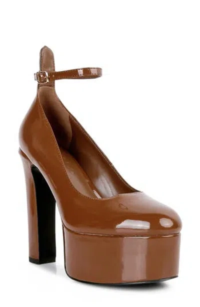 Rag & Co Babe Heaven Platform Pump In Tan