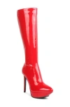 Rag & Co Chatton Platform Knee High Boot In Multi