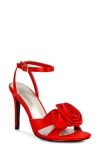 Rag & Co Chaumet Ankle Strap Sandal In Red