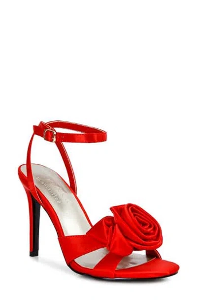 Rag & Co Chaumet Ankle Strap Sandal In Red