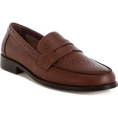 Rag & Co Clotilda Brogue Penny Loafer In Multi