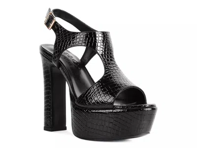 Rag & Co Croft Platform Sandal In Black