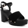 Rag & Co Daniela Platform Sandal In Black