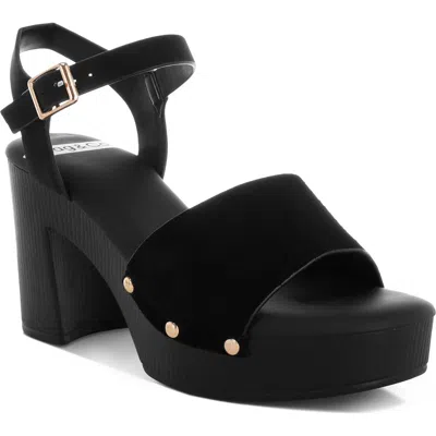 Rag & Co Daniela Platform Sandal In Black