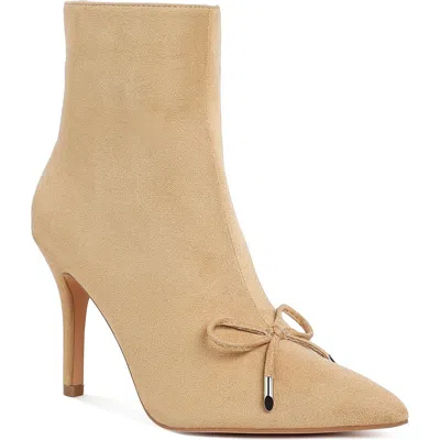 Rag & Co Dapers Bow Bootie In Beige