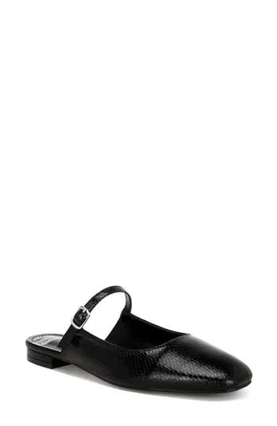 Rag & Co Dublish Snake Embossed Faux Leather Mule In Black Snake