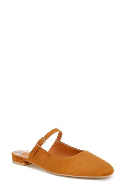 Rag & Co Dublish Snake Embossed Faux Leather Mule In Tan Suede
