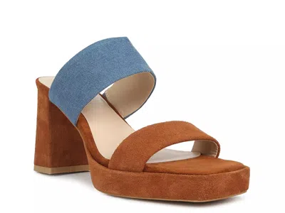 Rag & Co Eddlia Platform Sandal In Brown