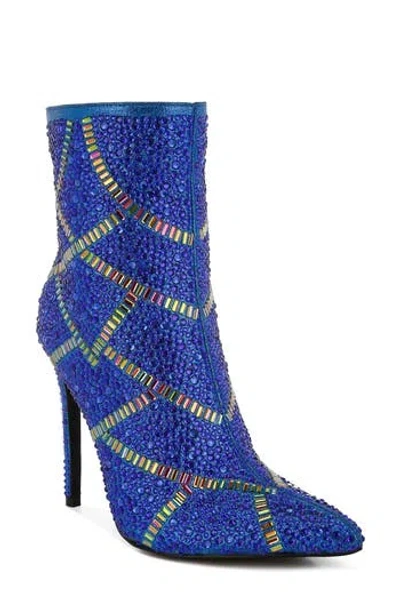 Rag & Co High Roller Water Repellent Pointed Toe Bootie In Blue