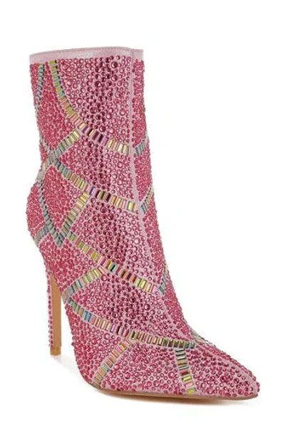 Rag & Co High Roller Water Repellent Pointed Toe Bootie In Pink