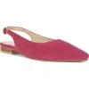 Rag & Co Women's Pink / Purple Hocane Real Suede Leather Slingback Sandals In Fuchsia In Fushia
