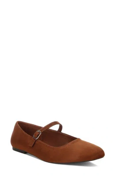 Rag & Co Humbal Mary Jane Flat In Brown